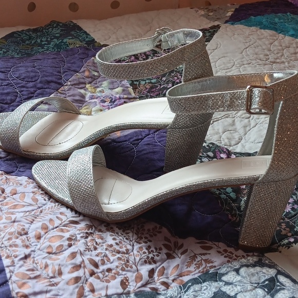 Mother of the Bride Silver Sparkle Shoes - Picture 7 of 9